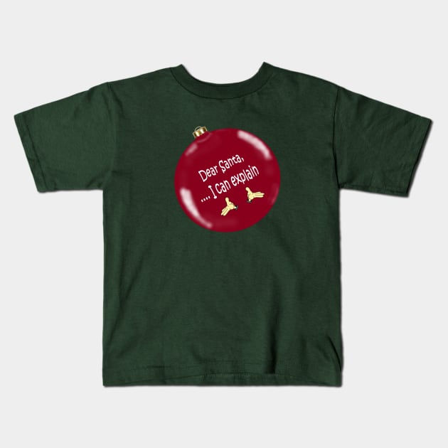 Dear Santa Kids T-Shirt by KJKlassiks